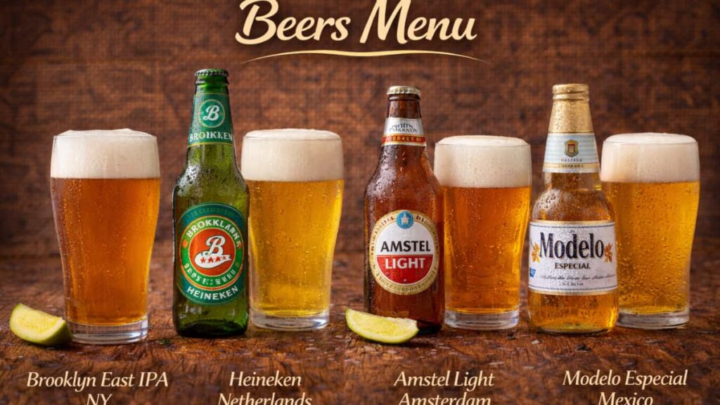 21 Club Restaurant NYC Beers Menu