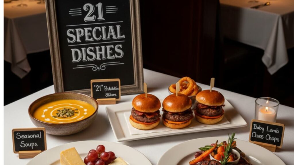 21 Club Restaurant NYC Special Dishes