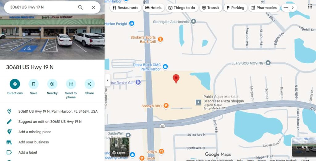 Joeys New York Pizza & Italian Restaurant Google Map