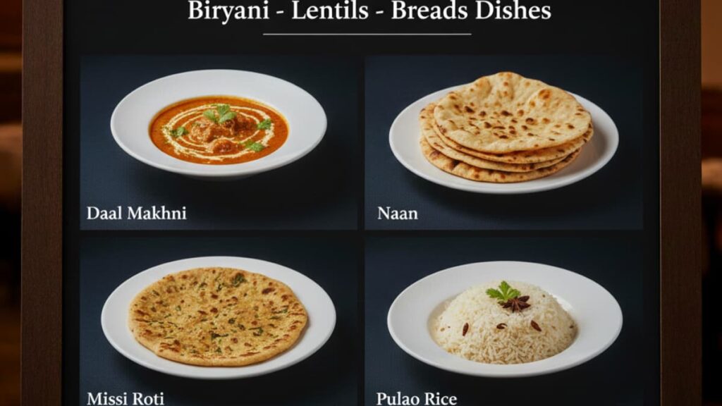 Junoon Restaurant New York USA - Biryani - Lentils - Breads  Dishes