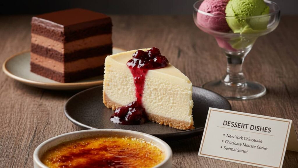 The View Restaurant NYC Desserts Dishes