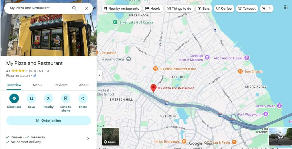 My Pizza and Restaurant Staten Island NY - Google Map