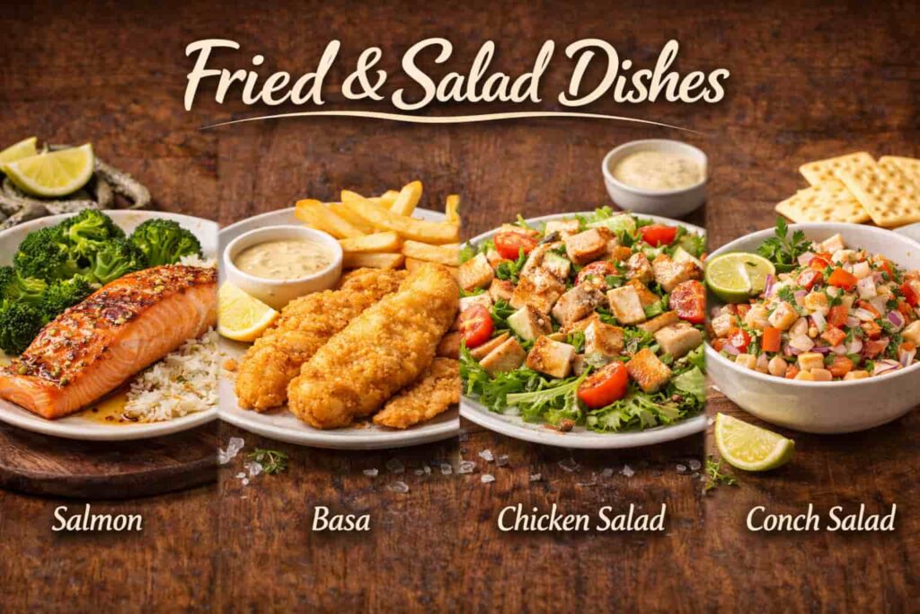 New York Seafood Restaurant St. Petersburg NY- Fried & Salad Dishes