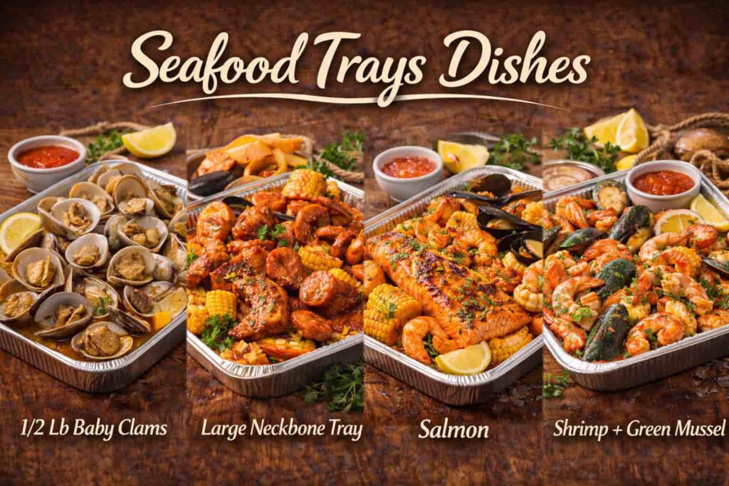 New York Seafood Restaurant St. Petersburg NY - Seafood Trays Dishes