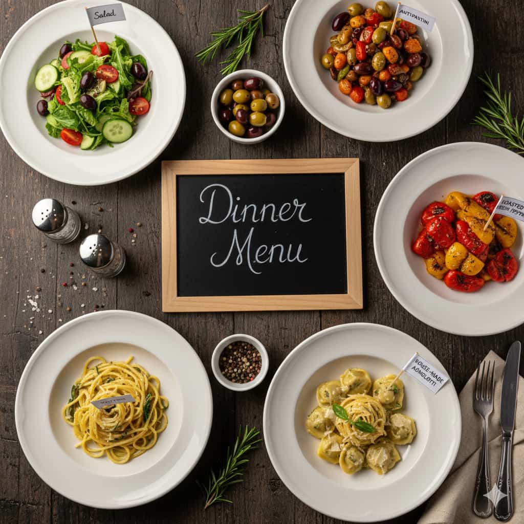 Barbetta Restaurant New York USA - Dinner Dishes