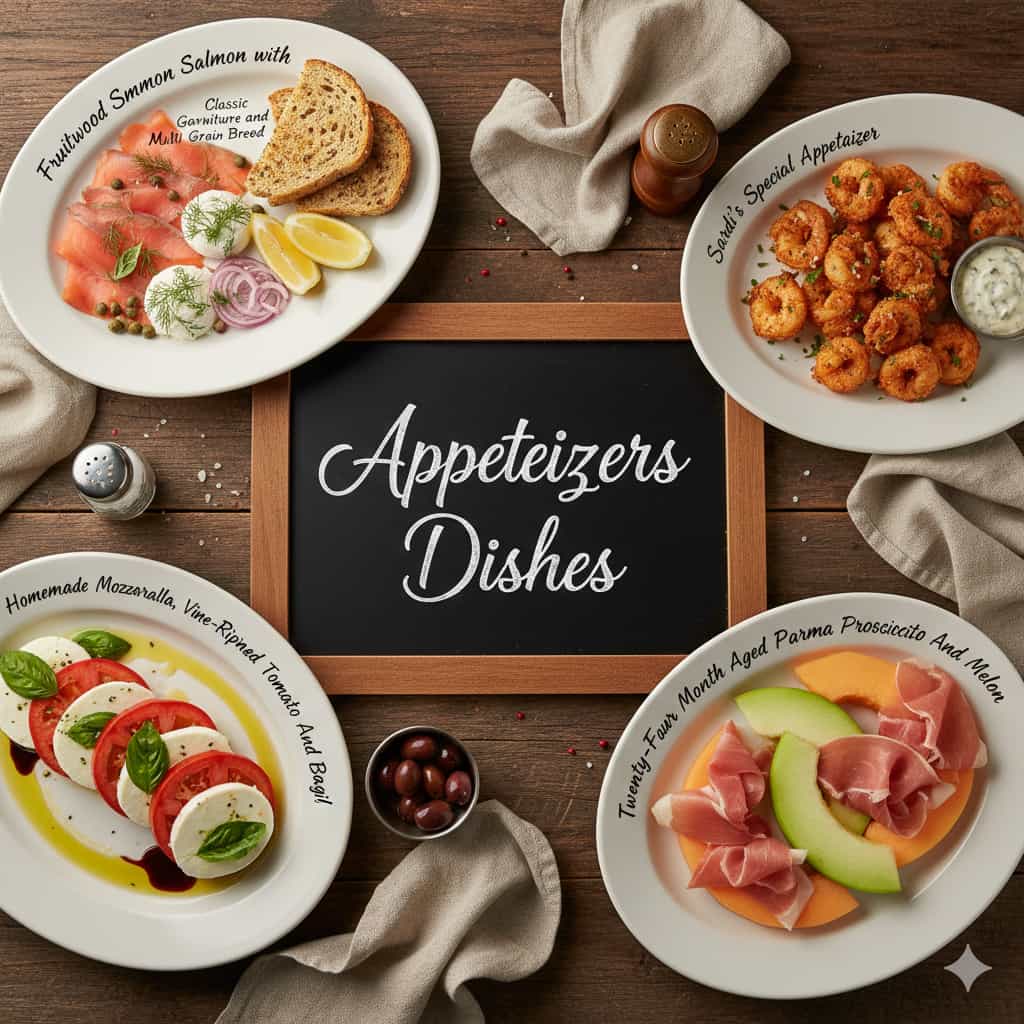 Sardi’s Restaurant New York USA - Appetizers Dishes