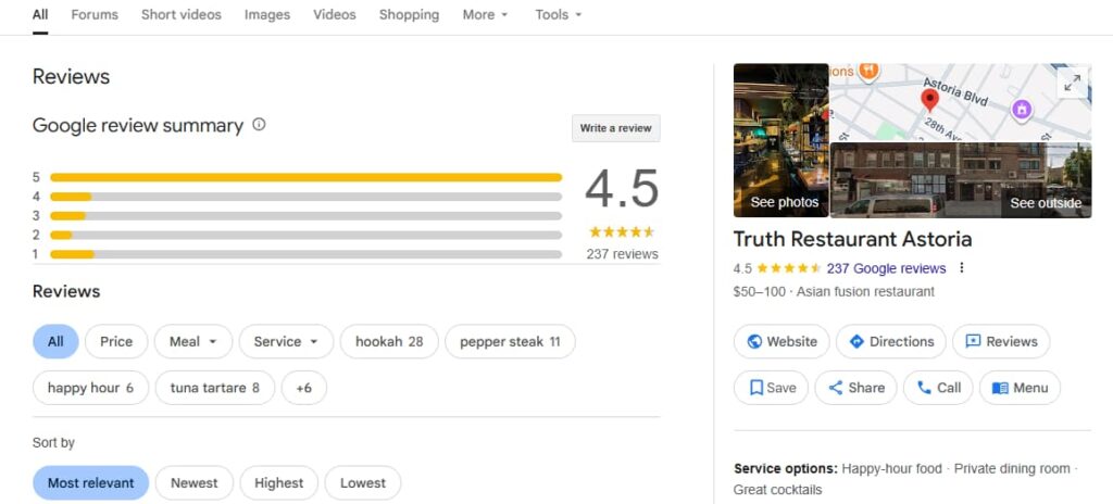 Truth Restaurant Astoria Queens New York - Google Reviews