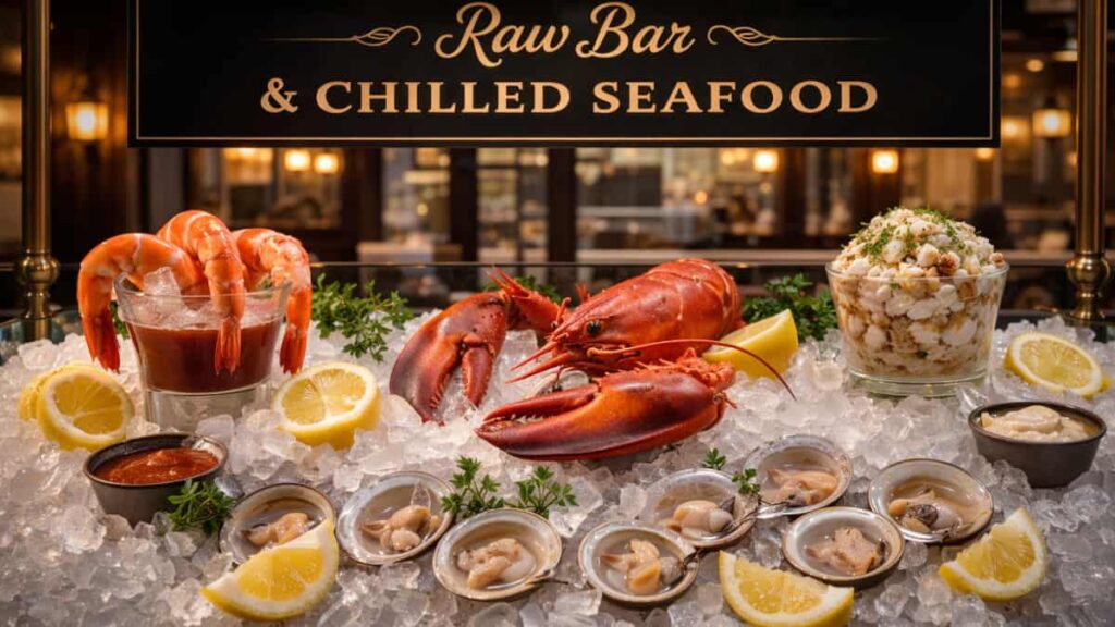 Gallagher's Steakhouse New York City Raw bar & chilles seafood