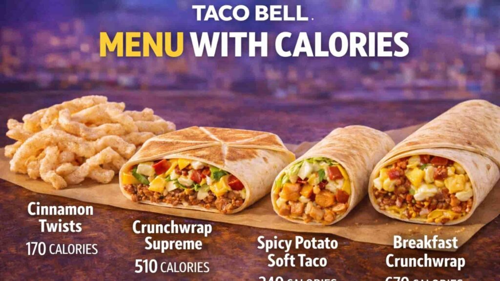 Taco Bell Menu With Calories dishes