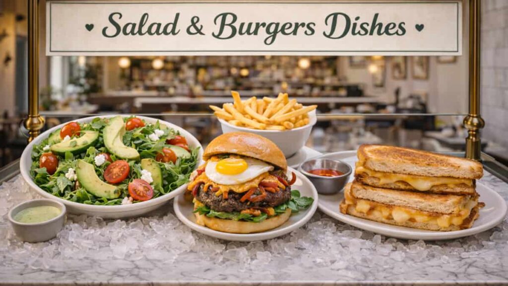 jack's wife freda new york salad & Burgers Dishes