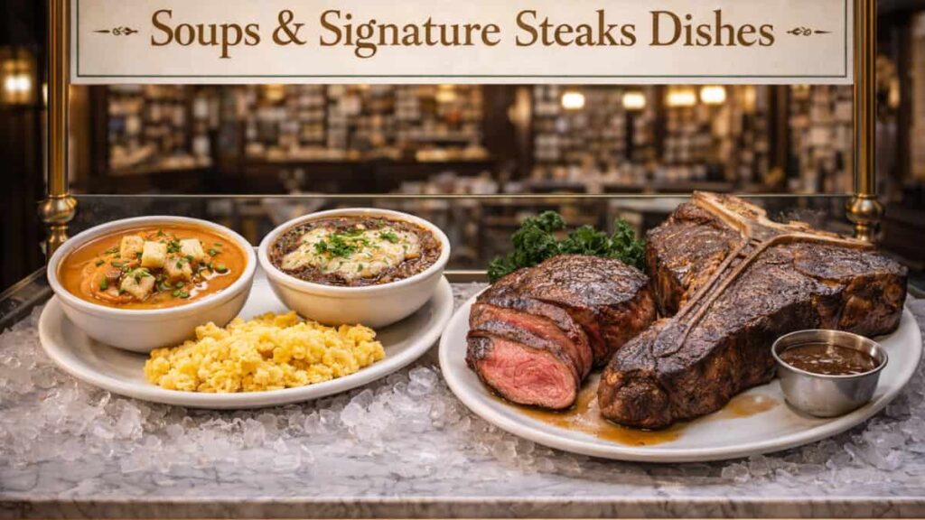 keens steakhouse new york city Soup & Signature Steaks Dishes